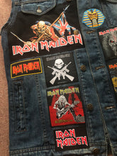 Load image into Gallery viewer, Fully Laden Iron Maiden: Trooper Edition Patch Denim Cut-Off Battle Jacket
