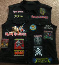 Load image into Gallery viewer, Fully Laden Iron Maiden: Trooper Black Ops Edition Patch Denim Cut-Off Battle Jacket
