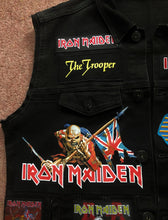 Load image into Gallery viewer, Fully Laden Iron Maiden: Trooper Black Ops Edition Patch Denim Cut-Off Battle Jacket
