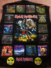 Load image into Gallery viewer, Fully Laden Iron Maiden: Trooper Black Ops Edition Patch Denim Cut-Off Battle Jacket
