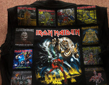 Load image into Gallery viewer, Fully Laden Iron Maiden: Quarter / Half / Three-Quarters / Full Patch Denim Vest Cut-Off Battle Jacket
