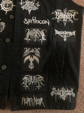 Load image into Gallery viewer, Your Personal Black Metal Patch Collection/Selection Cut-Off Denim Battle Jacket Vest
