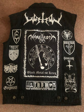 Load image into Gallery viewer, Your Personal Black Metal Patch Collection/Selection Cut-Off Denim Battle Jacket Vest
