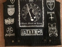 Load image into Gallery viewer, Your Personal Black Metal Patch Collection/Selection Cut-Off Denim Battle Jacket Vest
