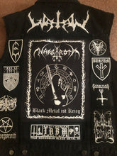 Load image into Gallery viewer, Your Personal Black Metal Patch Collection/Selection Cut-Off Denim Battle Jacket Vest
