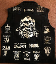 Load image into Gallery viewer, Crust Punk Anarchopunk Battle Jacket Cut-Off Denim Vest Crass Doom Discharge Amebix
