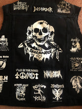 Load image into Gallery viewer, Crust Punk Anarchopunk Battle Jacket Cut-Off Denim Vest Crass Doom Discharge Amebix
