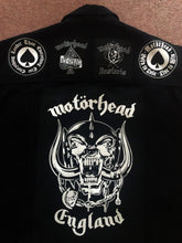 Load image into Gallery viewer, Motörhead Road Crew Denim Vest Cut-Off Battle Jacket Born To Lose Live To Win Ace Of Spades
