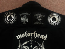 Load image into Gallery viewer, Motörhead Road Crew Denim Vest Cut-Off Battle Jacket Born To Lose Live To Win Ace Of Spades
