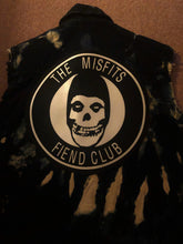 Load image into Gallery viewer, Misfits Tie-Bleach Horror Business Denim Punk Cut-Off Crimson Ghost Fiend Club
