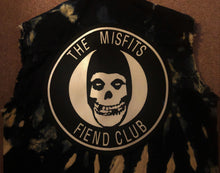 Load image into Gallery viewer, Misfits Tie-Bleach Horror Business Denim Punk Cut-Off Crimson Ghost Fiend Club
