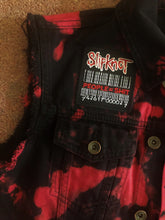 Load image into Gallery viewer, Slipknot Barcode Maggot Crest Blood Tie-Dye Edition Cut-Off Denim Jacket
