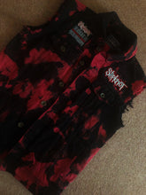 Load image into Gallery viewer, Slipknot Barcode Maggot Crest Blood Tie-Dye Edition Cut-Off Denim Jacket
