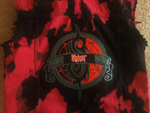 Load image into Gallery viewer, Slipknot Barcode Maggot Crest Blood Tie-Dye Edition Cut-Off Denim Jacket
