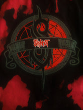 Load image into Gallery viewer, Slipknot Barcode Maggot Crest Blood Tie-Dye Edition Cut-Off Denim Jacket
