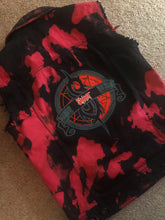 Load image into Gallery viewer, Slipknot Barcode Maggot Crest Blood Tie-Dye Edition Cut-Off Denim Jacket
