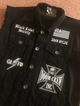 Load image into Gallery viewer, Black Label Society Doom Crew Rocker Patch Set Battle Jacket Cut-Off Denim BLS GIFD
