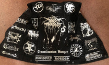 Load image into Gallery viewer, Black Metal Battle Jacket Cut-Off Denim Vest Bathory Dissection Watain Darkthrone Mayhem
