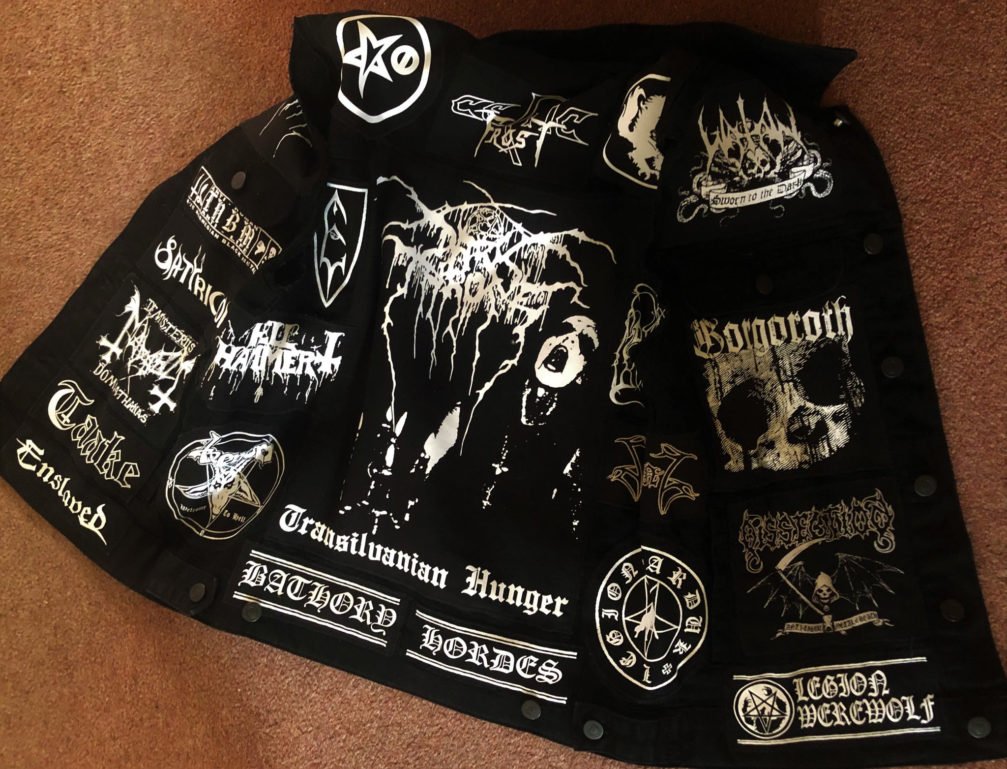 Black Denim Battle Jacket – Metal In The Blood