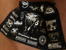 Load image into Gallery viewer, Black Metal Battle Jacket Cut-Off Denim Vest Bathory Dissection Watain Darkthrone Mayhem
