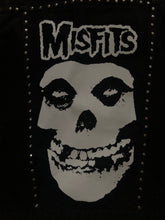 Load image into Gallery viewer, Misfits Fiend Club Studded Black Denim Horror Punk Jacket Crimson Ghost Skull
