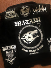 Load image into Gallery viewer, Total Watain Patch Battle Jacket Black Metal Militia Denim Cut-Off Trident Wolf Eclipse FTW 13
