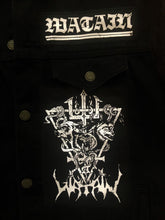 Load image into Gallery viewer, Total Watain Patch Battle Jacket Black Metal Militia Denim Cut-Off Trident Wolf Eclipse FTW 13
