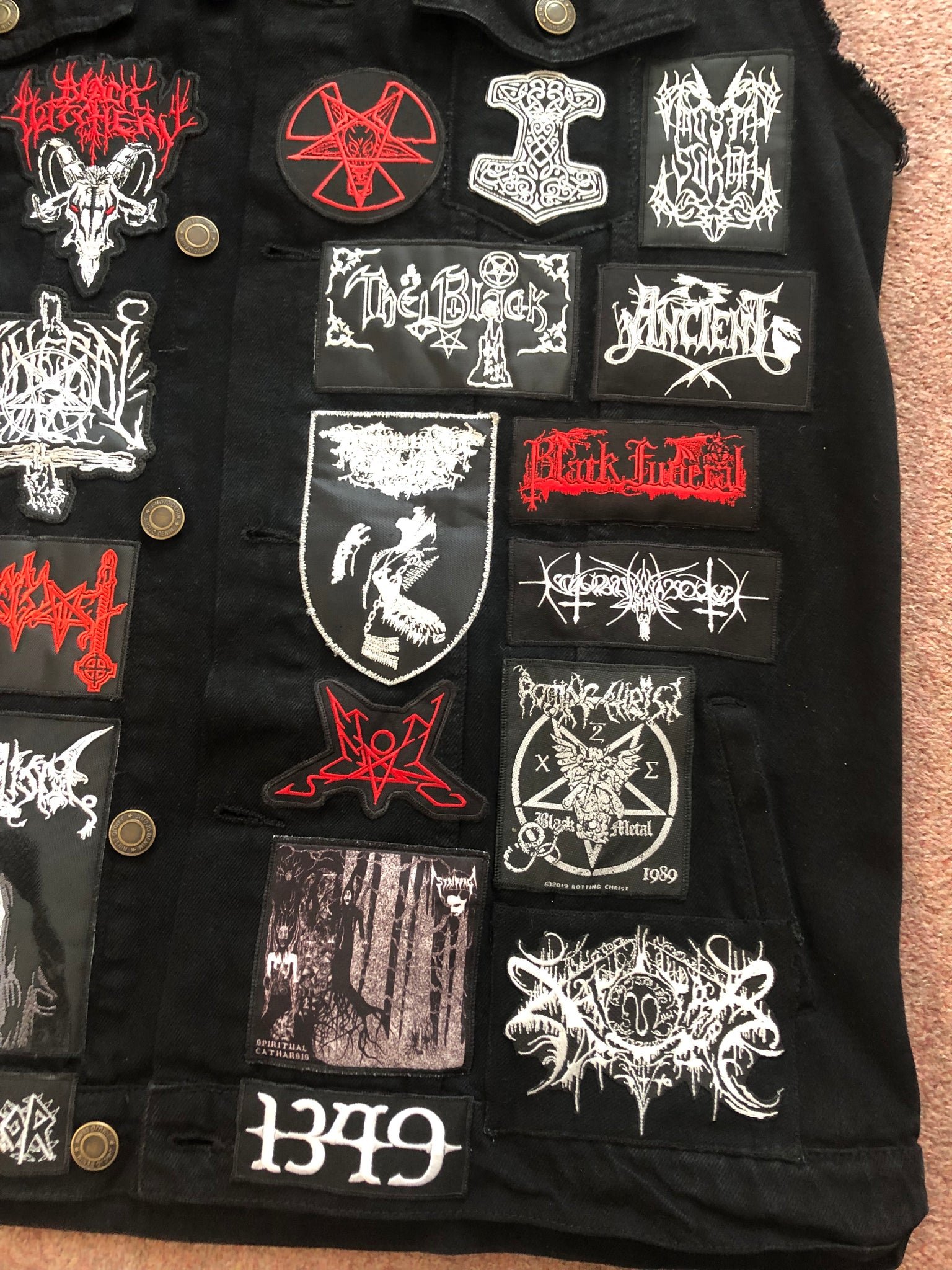 Your Personal Black Metal Patch Collection/Selection Cut-Off Denim Bat –  Creatin' For Satan