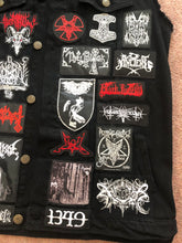 Load image into Gallery viewer, Your Personal Black Metal Patch Collection/Selection Cut-Off Denim Battle Jacket Vest
