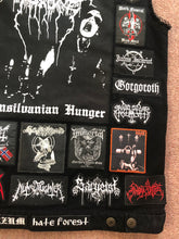 Load image into Gallery viewer, Your Personal Black Metal Patch Collection/Selection Cut-Off Denim Battle Jacket Vest
