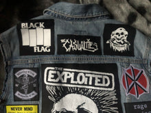 Load image into Gallery viewer, Your Personal Punk Rock Patch Collection/Selection Cut-Off Denim Battle Jacket Vest
