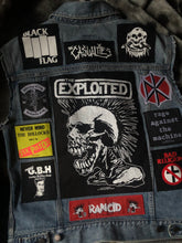 Load image into Gallery viewer, Your Personal Punk Rock Patch Collection/Selection Cut-Off Denim Battle Jacket Vest
