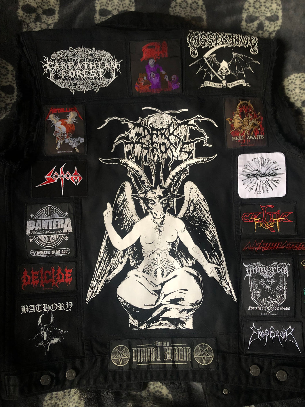 Your Personal Metal Patch Collection/Selection Cut-Off Denim Battle Jacket Vest