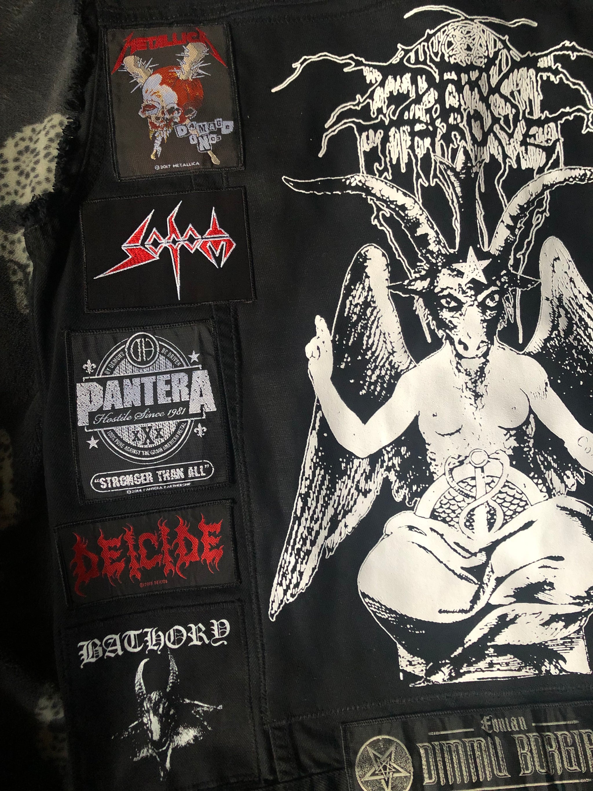 Your Personal Metal Patch Collection/Selection Cut-Off Denim