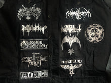 Load image into Gallery viewer, Black Metal Battle Jacket Cut-Off Denim Vest Satanic Warmaster Legion Werewolf
