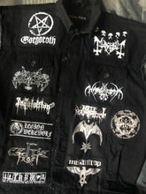 Load image into Gallery viewer, Black Metal Battle Jacket Cut-Off Denim Vest Satanic Warmaster Legion Werewolf
