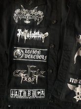 Load image into Gallery viewer, Black Metal Battle Jacket Cut-Off Denim Vest Satanic Warmaster Legion Werewolf
