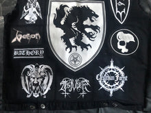 Load image into Gallery viewer, Black Metal Battle Jacket Cut-Off Denim Vest Satanic Warmaster Legion Werewolf
