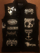 Load image into Gallery viewer, Black Metal Battle Jacket Cut-Off Denim Vest Darkthrone Transilvanian Hunger
