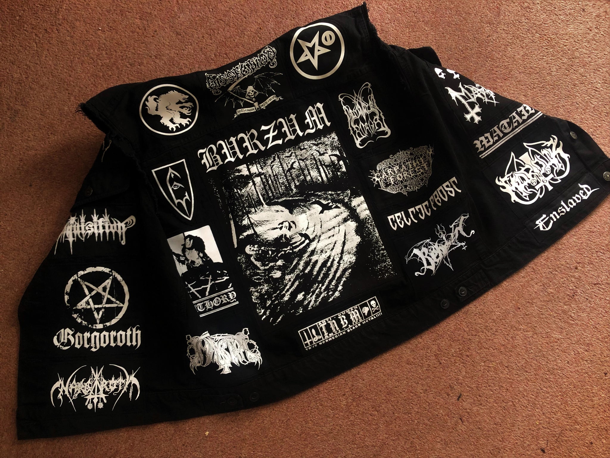 Burzum Hvis Lyset Tar Oss True Norwegian Black Metal Battle Jacket Cut –  Creatin' For Satan