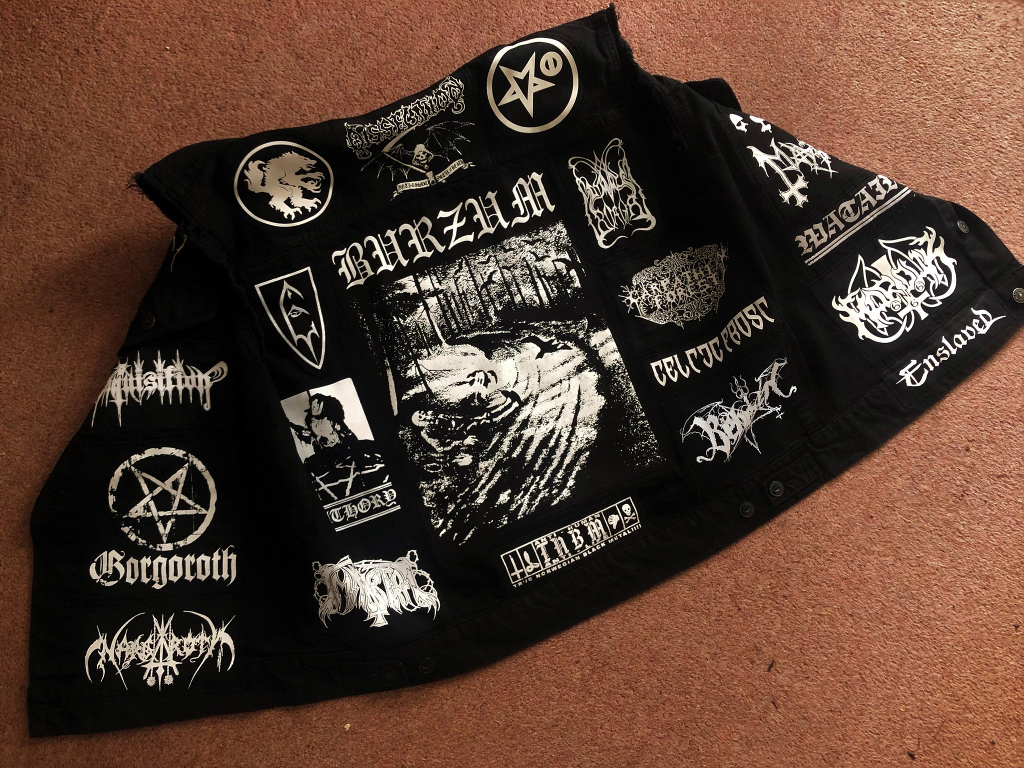 Burzum Hvis Lyset Tar Oss True Norwegian Black Metal Battle Jacket