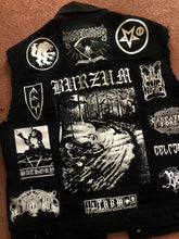 Load image into Gallery viewer, Burzum Hvis Lyset Tar Oss True Norwegian Black Metal Battle Jacket Cut-Off Denim Vest
