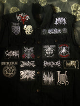 Load image into Gallery viewer, Your Personal Black Metal Patch Collection/Selection Cut-Off Denim Battle Jacket Vest
