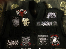 Load image into Gallery viewer, Your Personal Black Metal Patch Collection/Selection Cut-Off Denim Battle Jacket Vest
