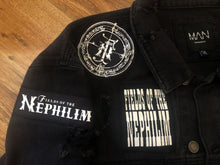 Load image into Gallery viewer, Fields Of The Nephilim Distressed Denim Jacket Dawnrazor Elizium Psychonaut
