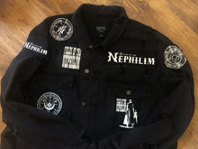 Load image into Gallery viewer, Fields Of The Nephilim Distressed Denim Jacket Dawnrazor Elizium Psychonaut
