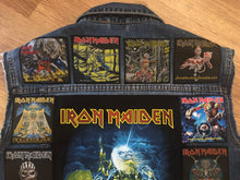 Load image into Gallery viewer, Fully Laden Iron Maiden: Quarter / Half / Three-Quarters / Full Patch Denim Vest Cut-Off Battle Jacket
