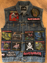 Load image into Gallery viewer, Fully Laden Iron Maiden: Trooper Edition Patch Denim Cut-Off Battle Jacket
