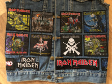 Load image into Gallery viewer, Fully Laden Iron Maiden: Trooper Edition Patch Denim Cut-Off Battle Jacket
