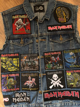 Load image into Gallery viewer, Fully Laden Iron Maiden: Trooper Edition Patch Denim Cut-Off Battle Jacket
